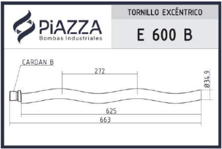 Tornillo sin fin helicoidal excéntrico E 600