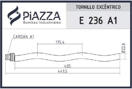 Tornillo sin fin helicoidal excéntrico E 236